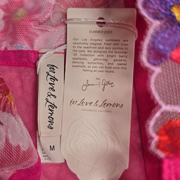 1187 NWT For Love And Lemons Anemone Floral Garter Skirt - Picture 5 of 8